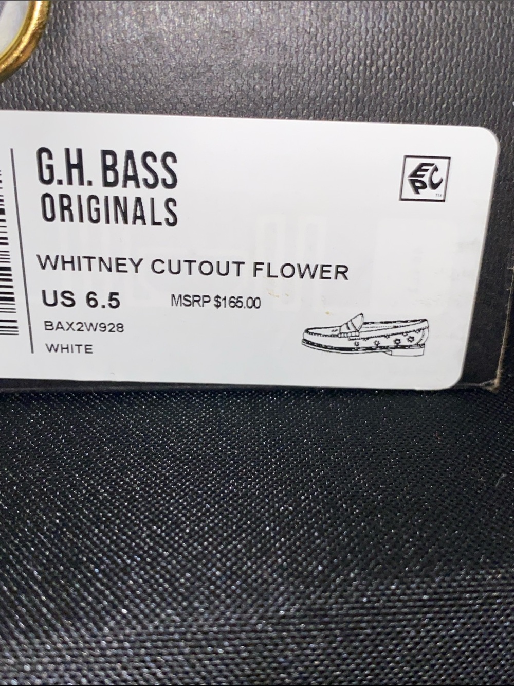 NWT IN BOX G.H. BASS WEEJUNS WO SIZE 6.5 WHITE WHITNEY CUTOUT FLOWER LOAFERS - Picture 6 of 11